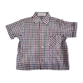 1960's Brown Gingham Mod Shirt 3-4Y