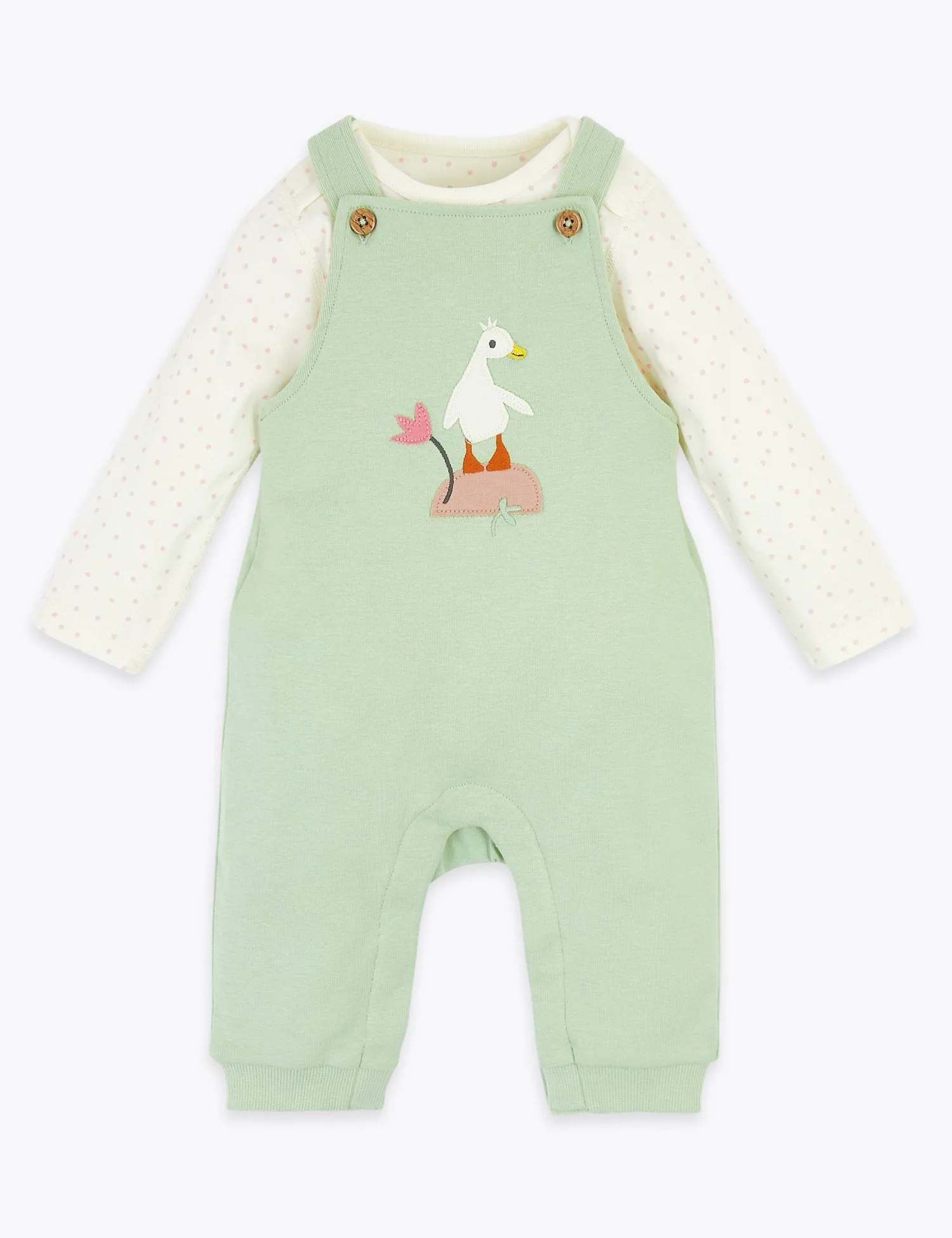 2pc Cotton Duck Dungarees Outfit