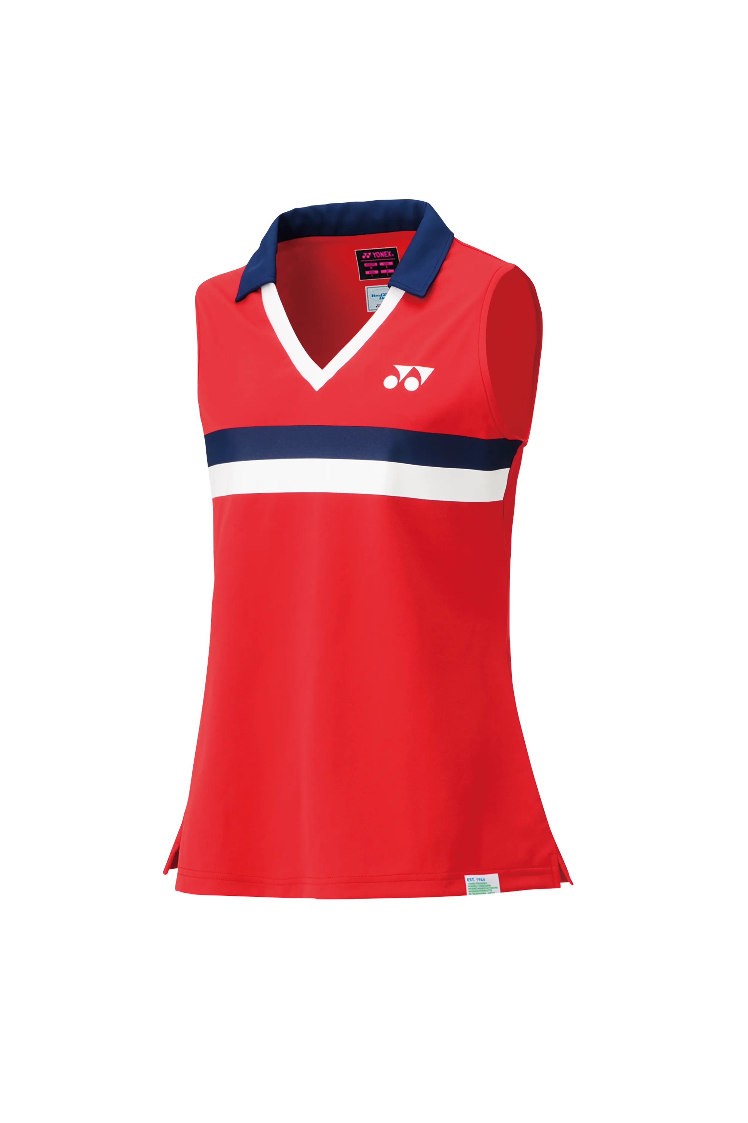 75TH Women's Sleeveless Polo Shirt 20627A [Ruby Red]