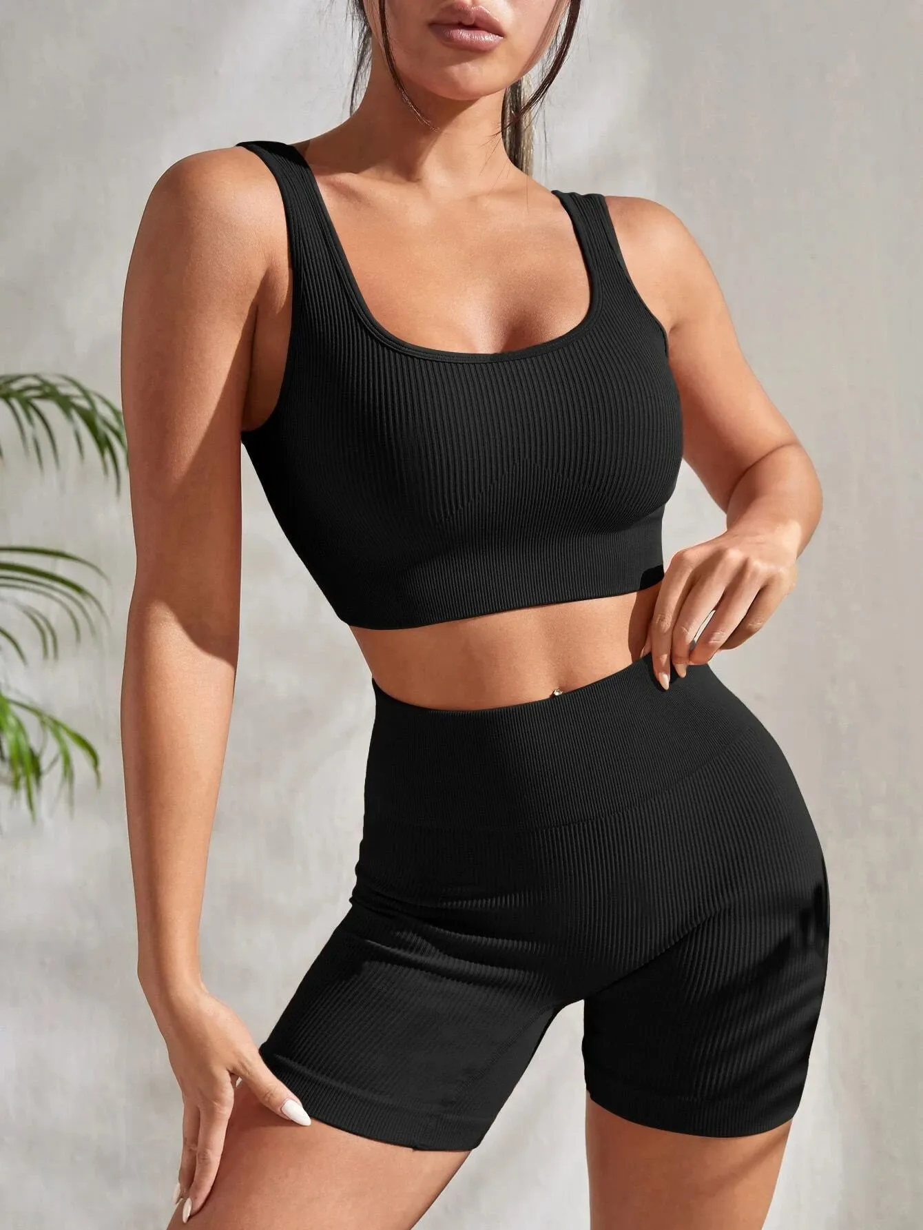 Abigail Ribbed Knit Sports Set