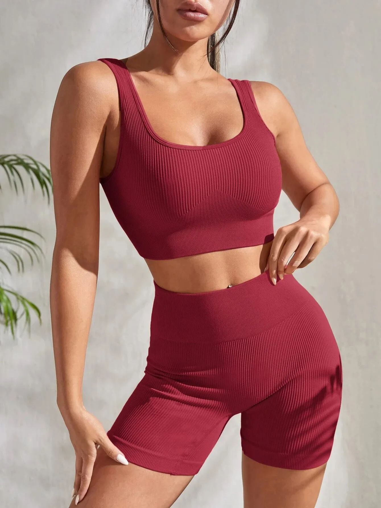 Abigail Ribbed Knit Sports Set