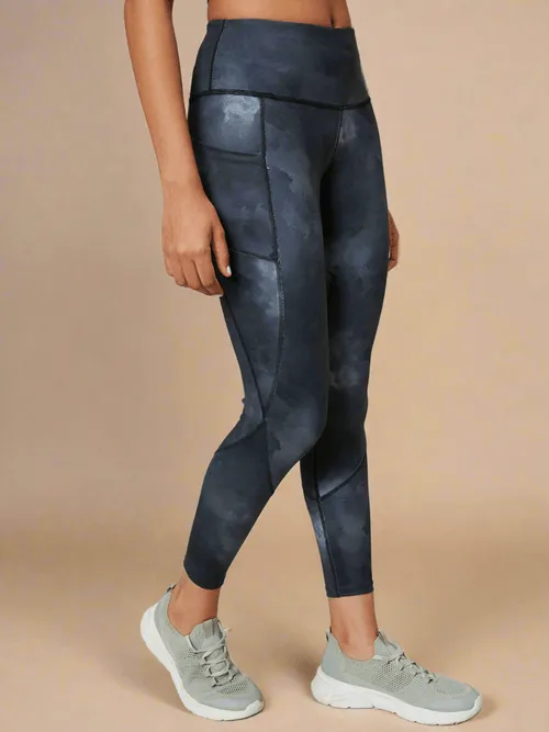 Acid Wash Cross Back Crop Top & Aura Leggings