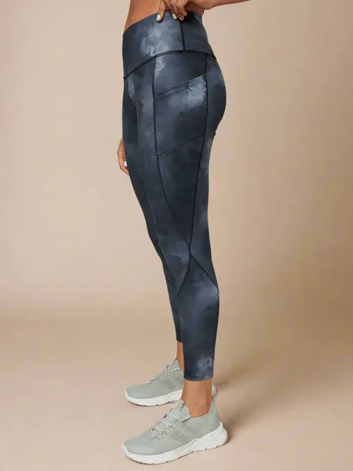 Acid Wash High Impact Action Bra & Aura Leggings