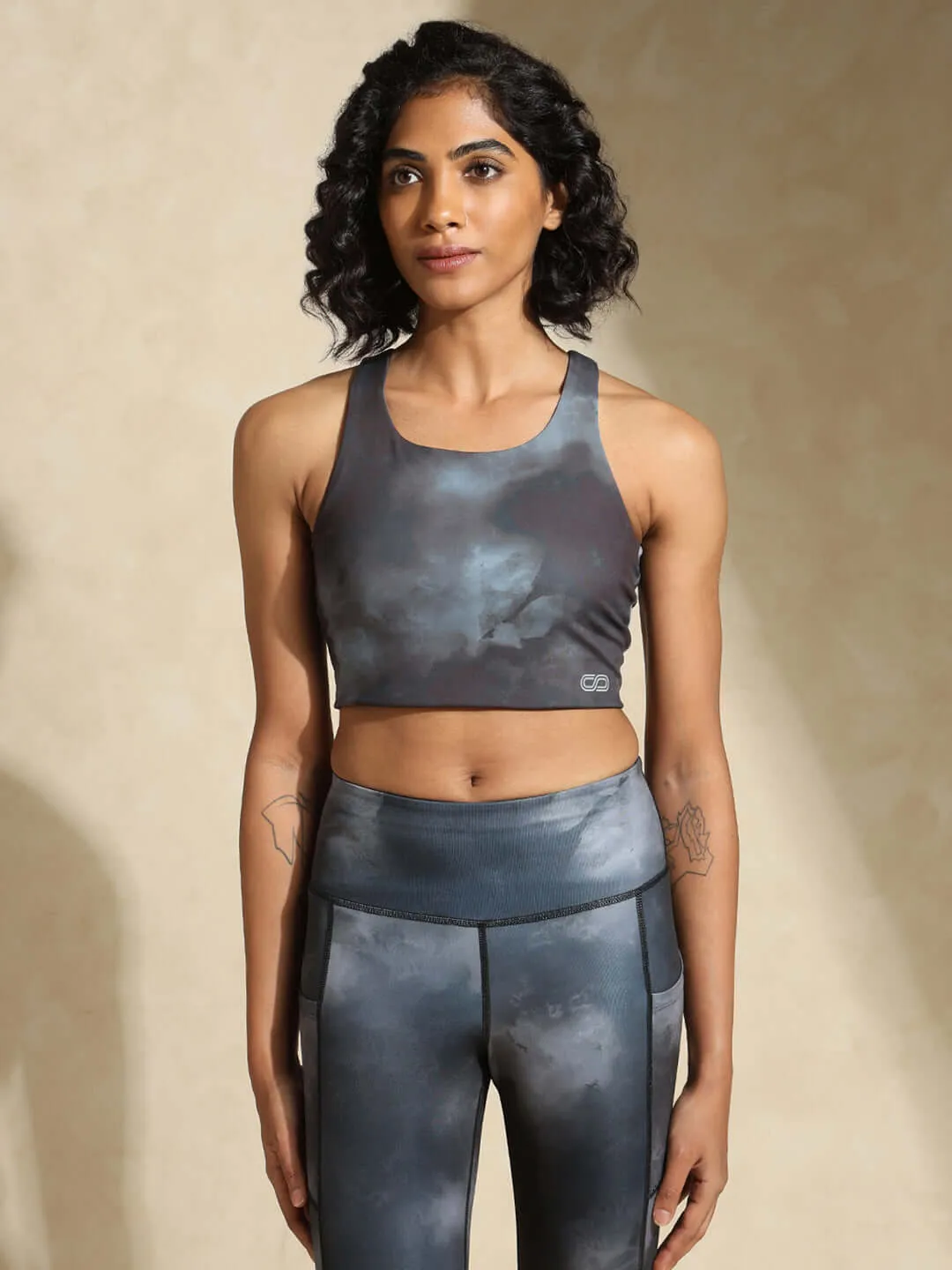 Acid Wash High Impact Action Bra & Aura Leggings