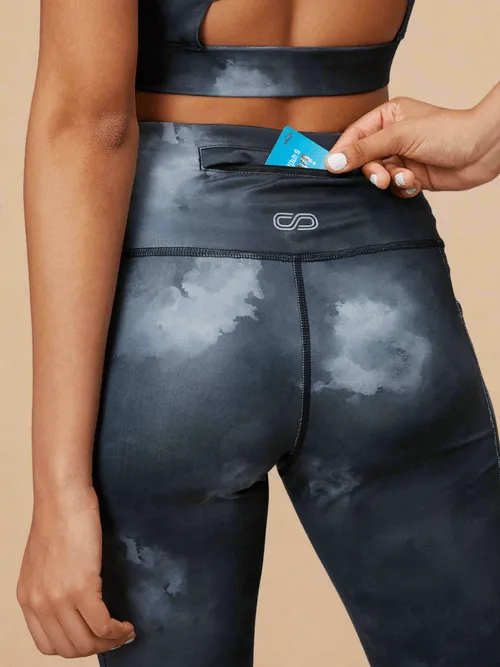 Acid Wash High Impact Action Bra & Aura Leggings