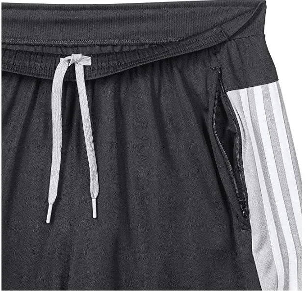 adidas Men's 3 Stripe Shorts with Zipper Pockets