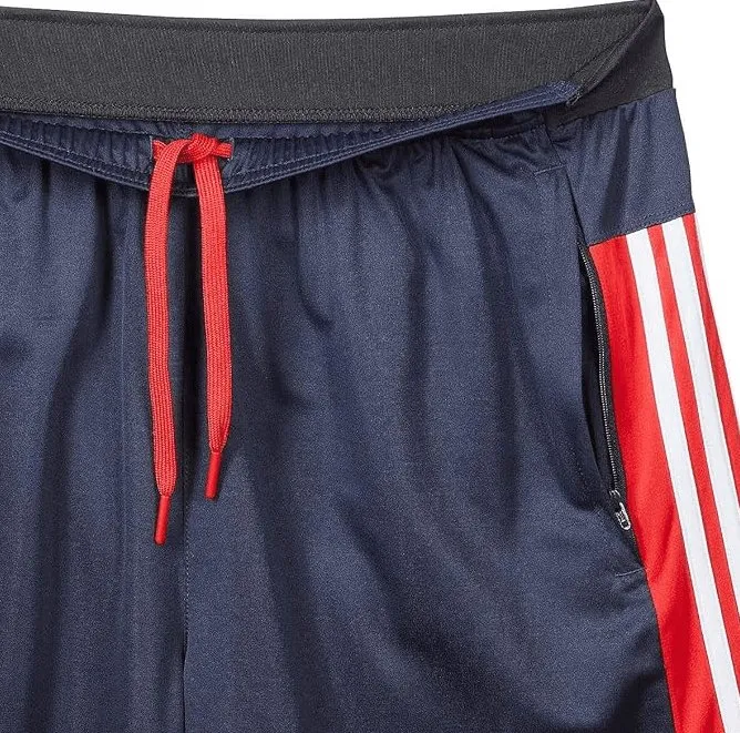 adidas Men's 3 Stripe Shorts with Zipper Pockets