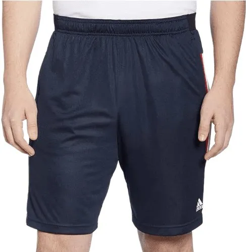 adidas Men's 3 Stripe Shorts with Zipper Pockets