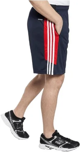 adidas Men's 3 Stripe Shorts with Zipper Pockets