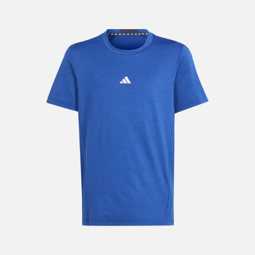 Adidas Training Aeroready Heather Kids Boy T-shirt (5-16 years) -Legend Ink/Lucid Blue/Reflective Silver