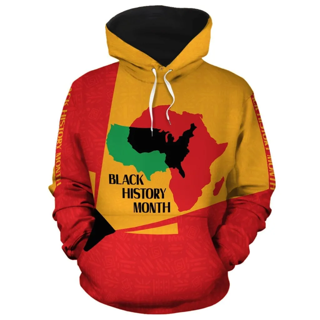 African American Black History Month All-over Hoodie and Joggers Set