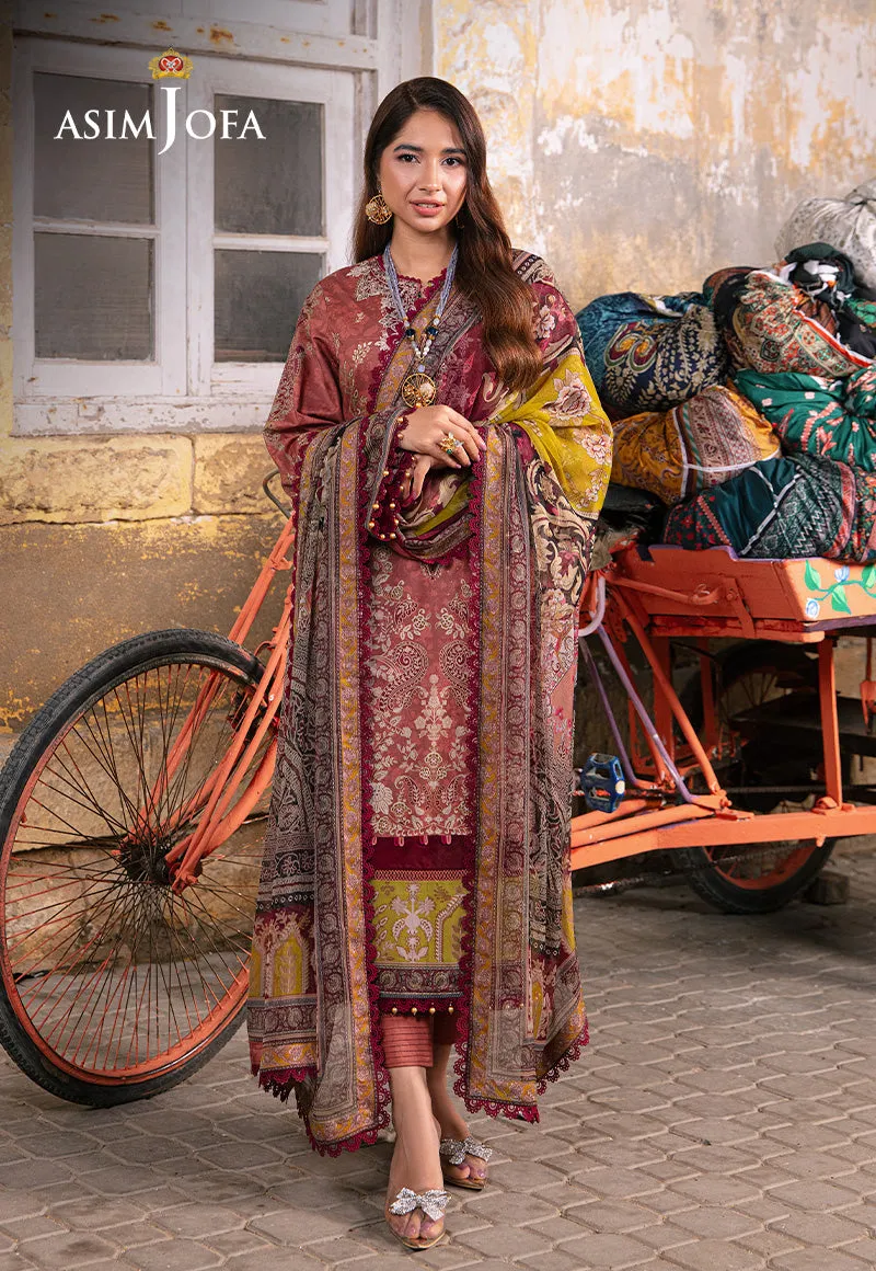 AJARP-17 STITCHED PRINTED LAWN 3 PCS