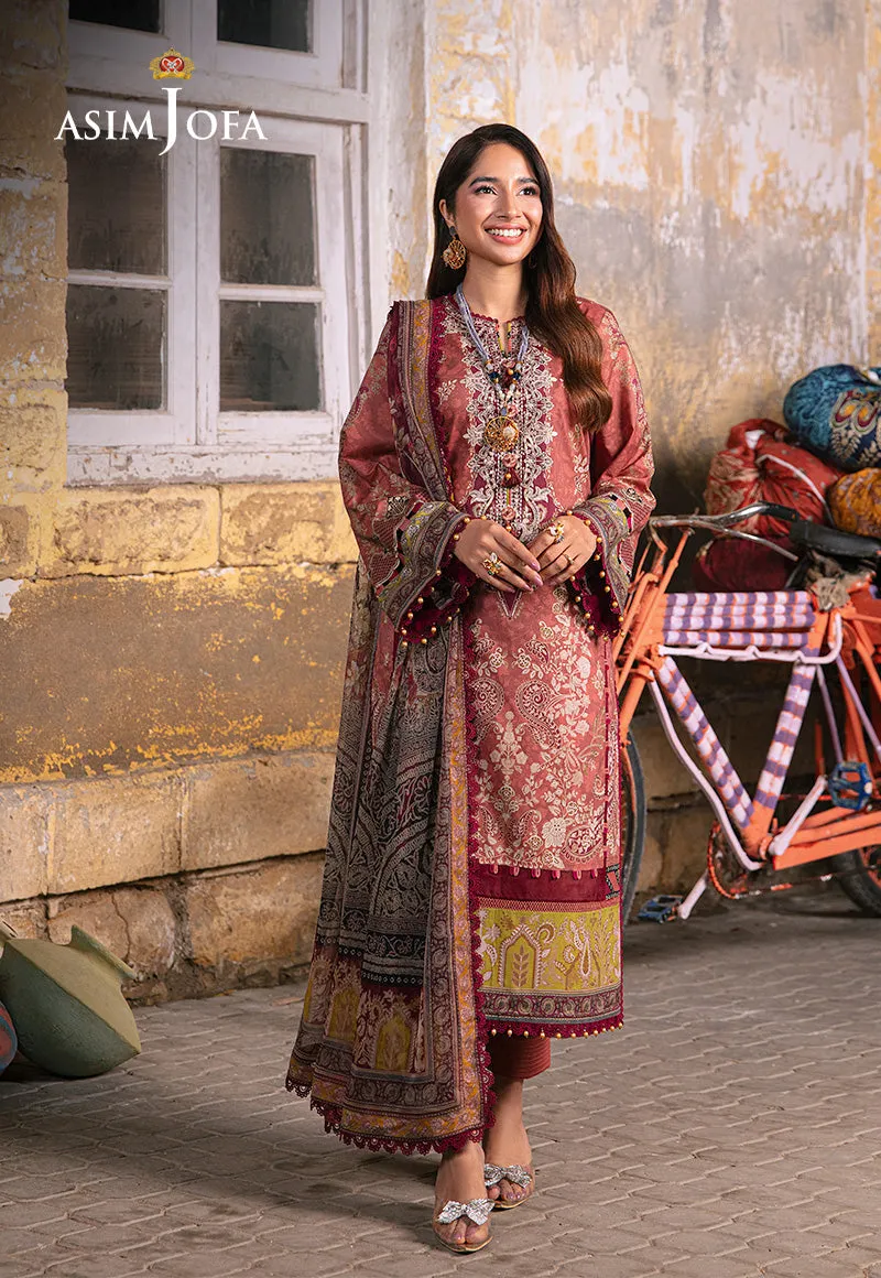 AJARP-17 STITCHED PRINTED LAWN 3 PCS