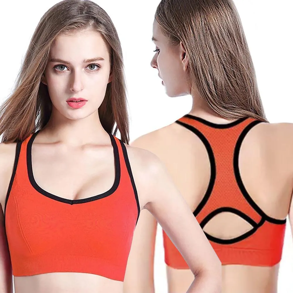 ALWAYS Women Racerback Sports Bra - High Impact Workout Yoga Gym