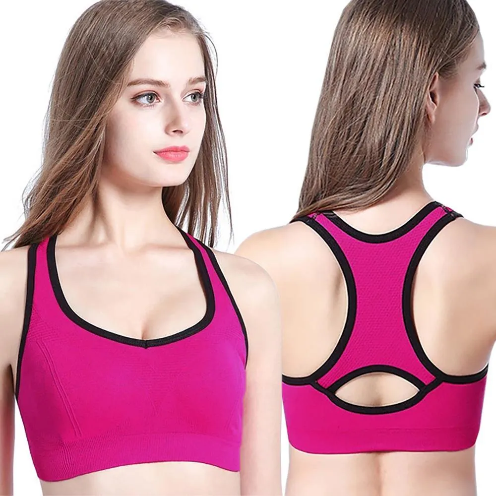 ALWAYS Women Racerback Sports Bra - High Impact Workout Yoga Gym