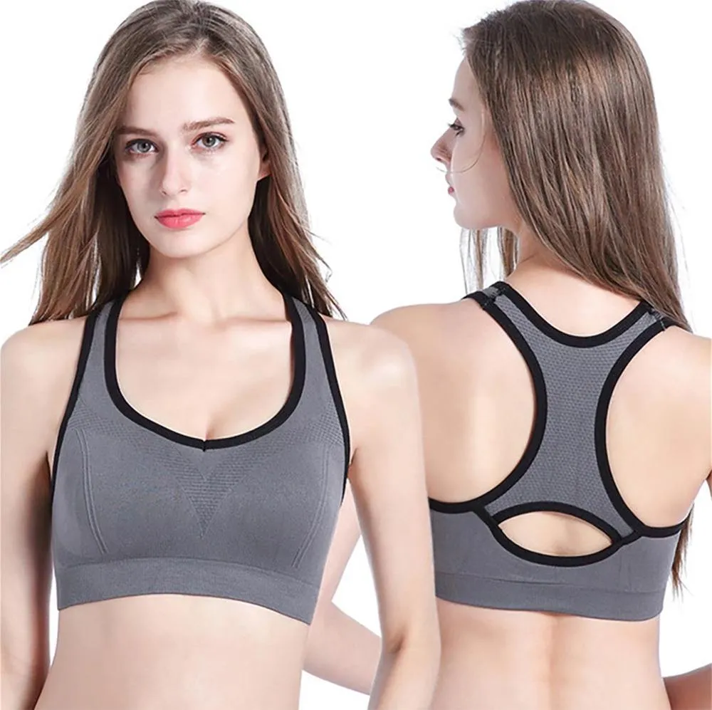 ALWAYS Women Racerback Sports Bra - High Impact Workout Yoga Gym