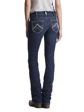 Ariat 10017216 Womens REAL Mid Rise Stretch Icon Stackable Straight Leg Jean