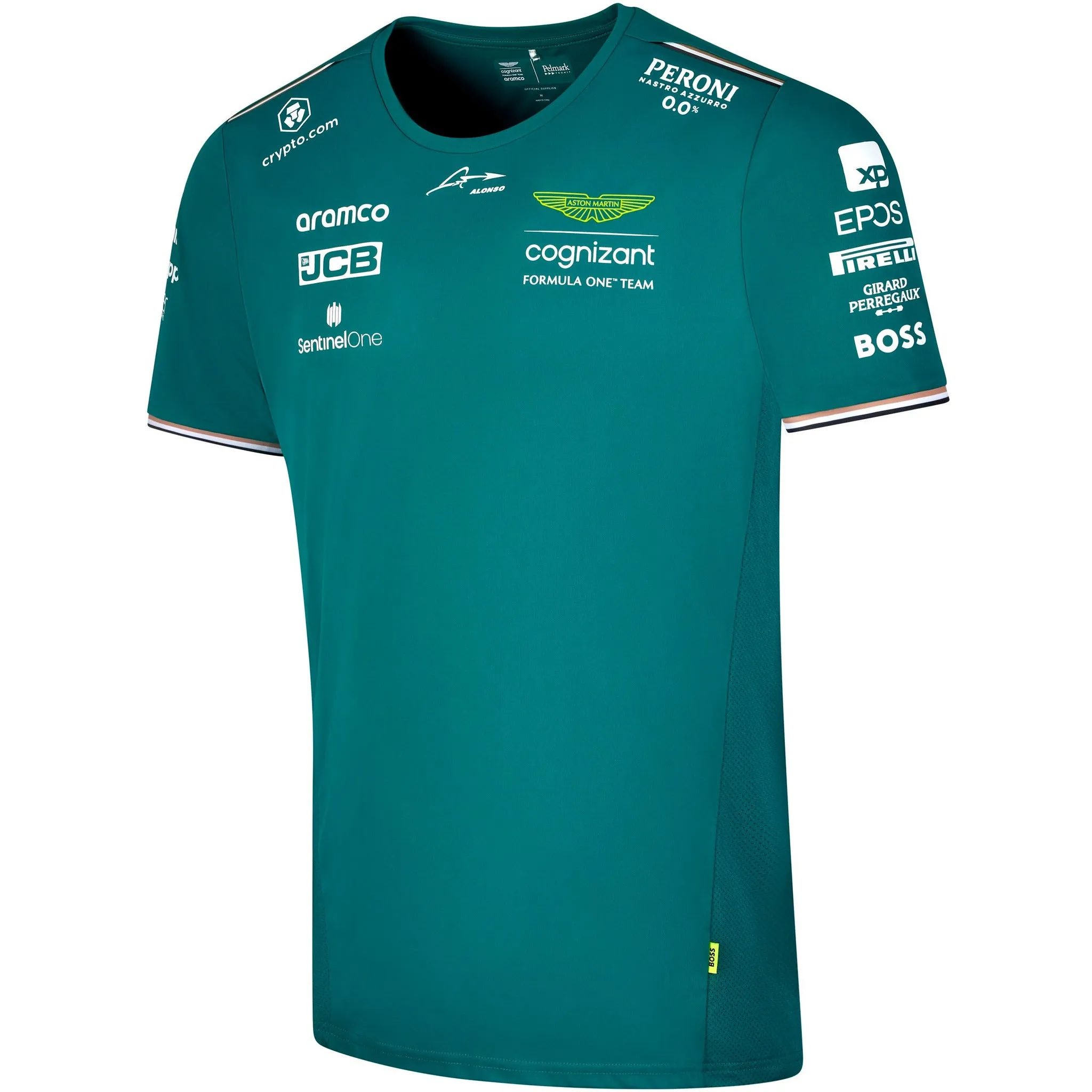 Aston Martin Cognizant F1 2023 Men's Fernando Alonso Team T-Shirt- Green