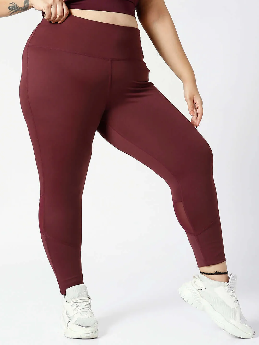 Ath Perform 7/8 High Waist Leggings Plum Plus