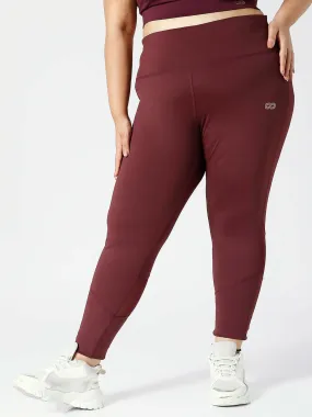 Ath Perform 7/8 High Waist Leggings Plum Plus