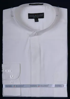 Banded Collar Dress Shirt, Ivory