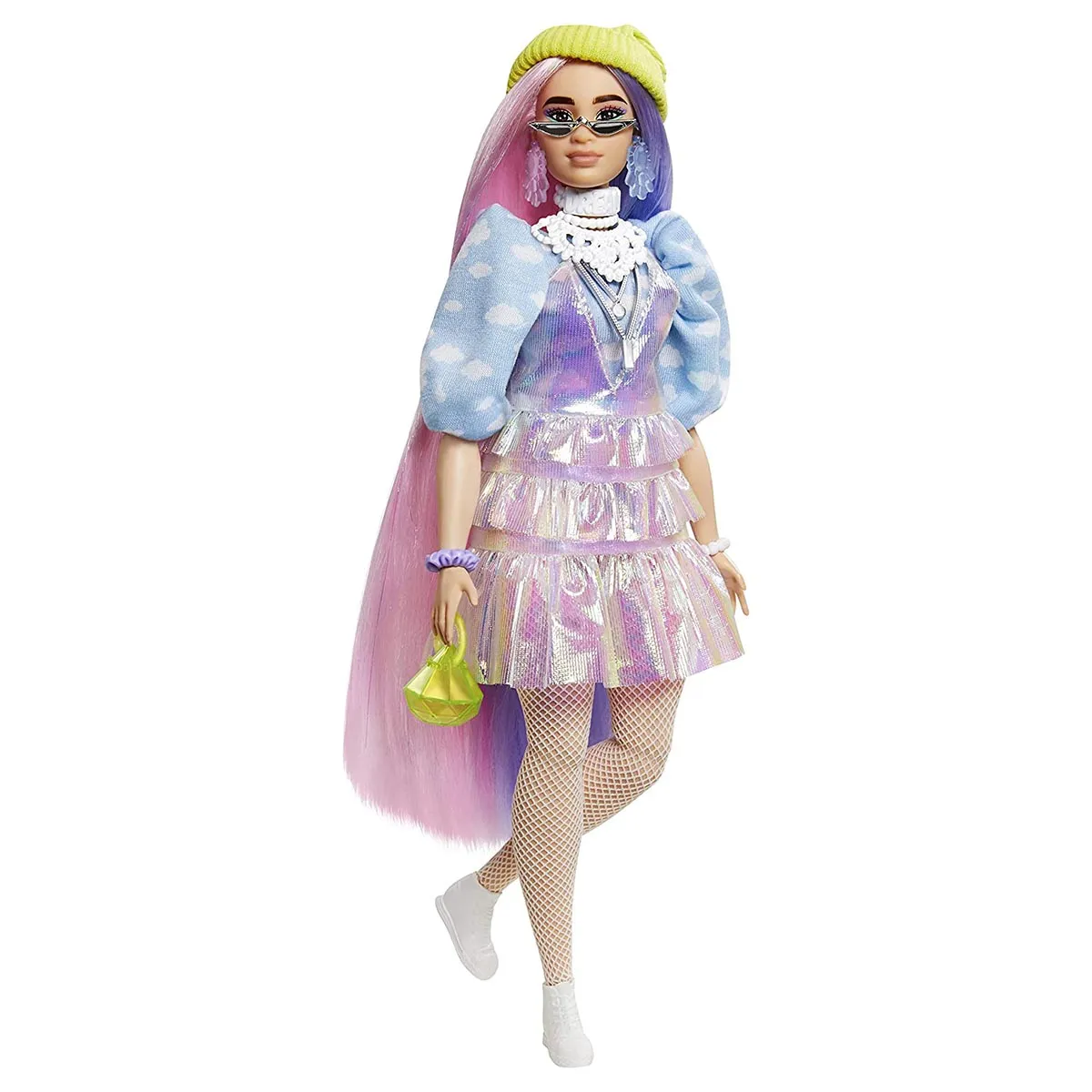 Barbie Extra Doll #2 in Shimmery Look with Pet Puppy