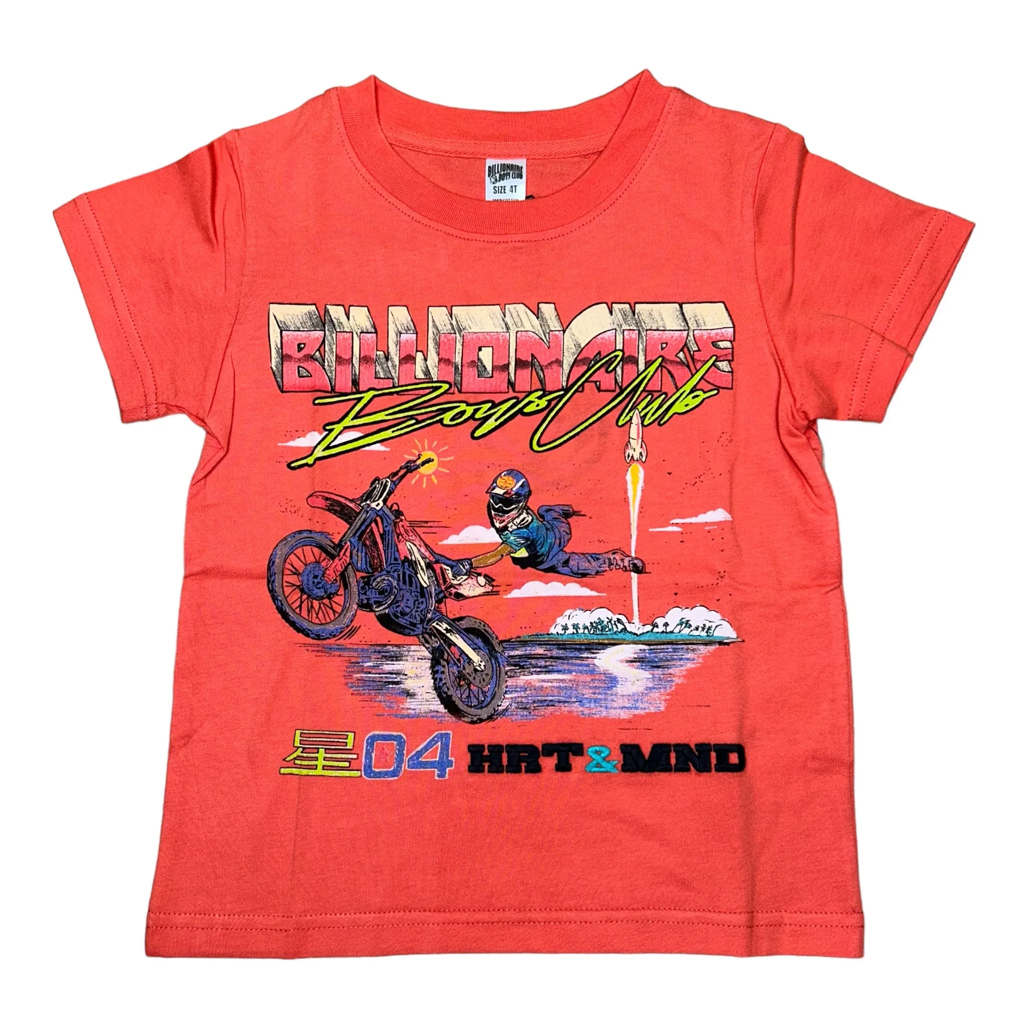 Billionaire Boys Club Kids BB Moto Beach S/S Knit Hot Coral