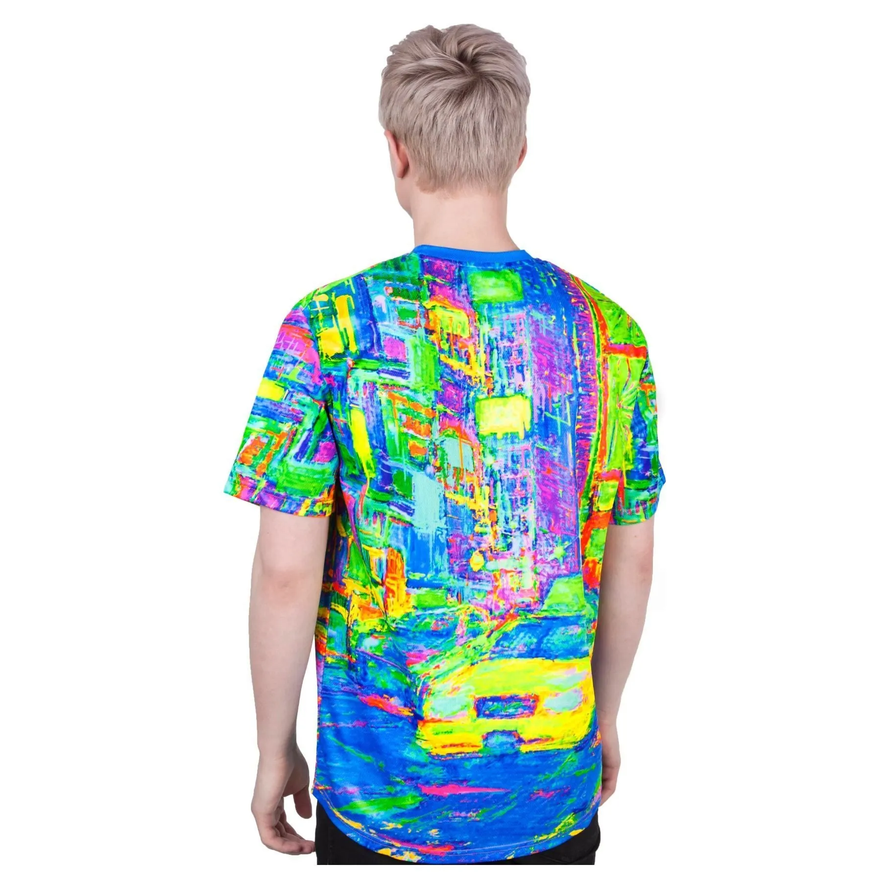 Blacklight Rave Tshirt Yellow Cab Glow in UV Fluorescent