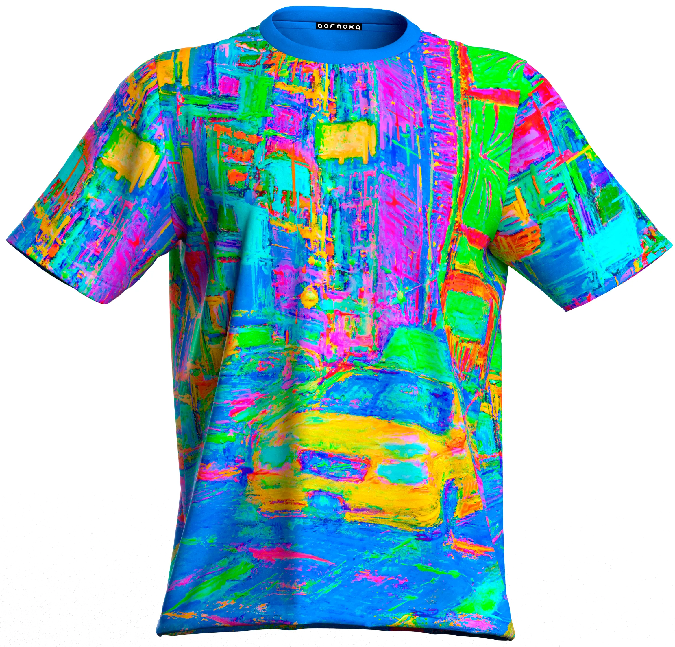 Blacklight Rave Tshirt Yellow Cab Glow in UV Fluorescent