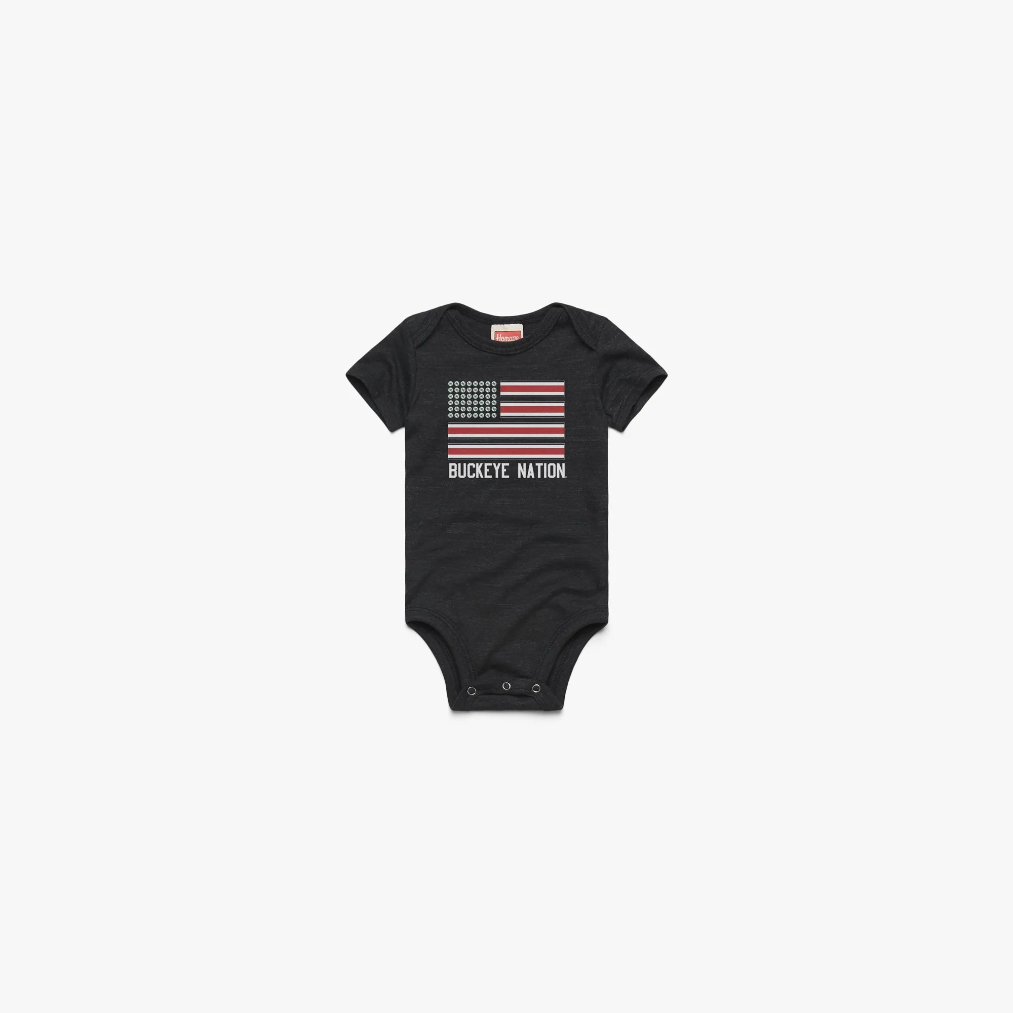 Buckeye Nation Flag Baby One Piece