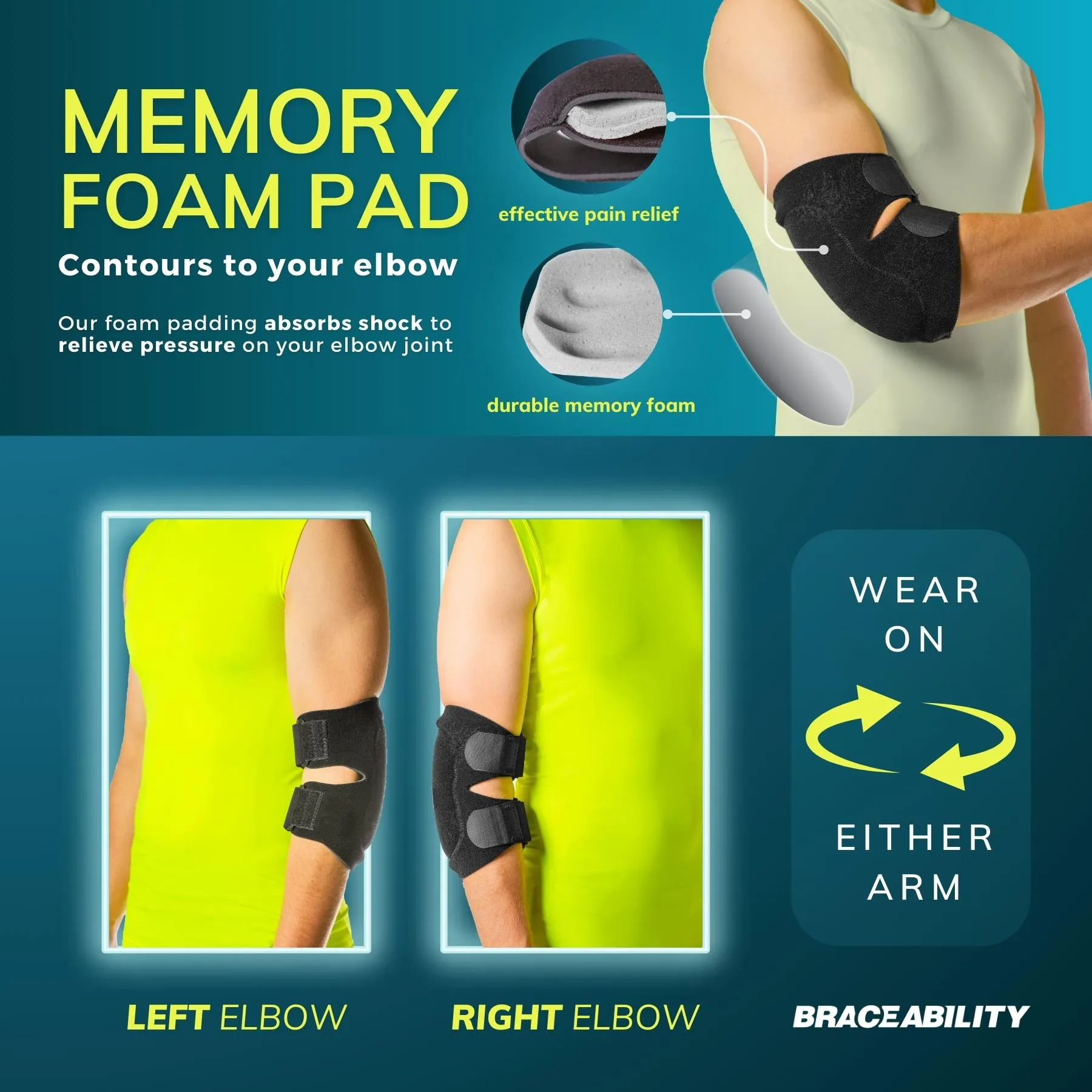 Bursitis Elbow Pad Brace | Compression Wrap for Olecranon Joint Pain & Bursa Protection