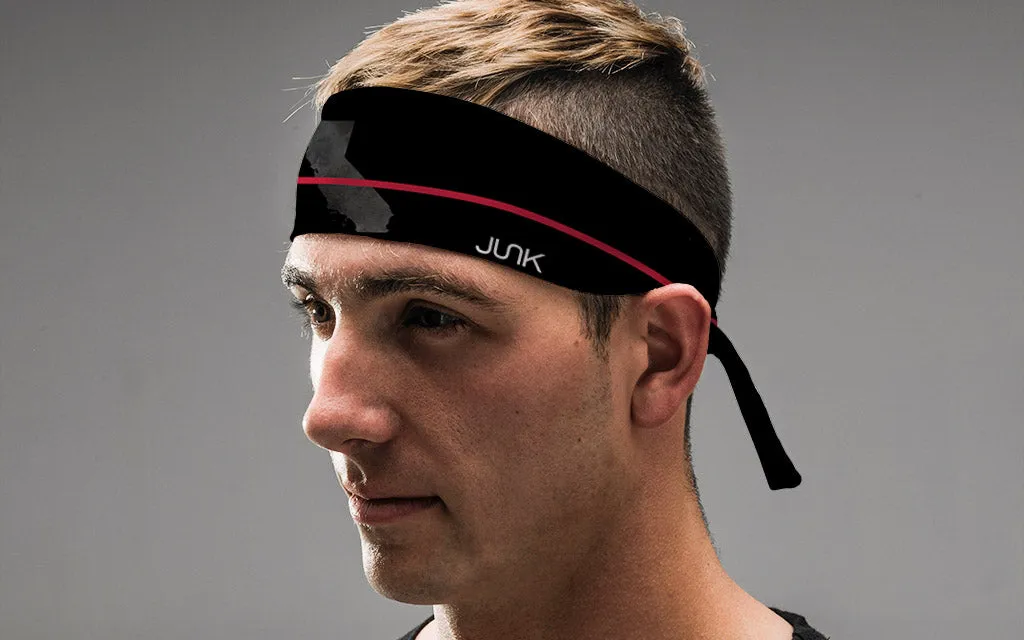 California Thin Red Line Tie Headband