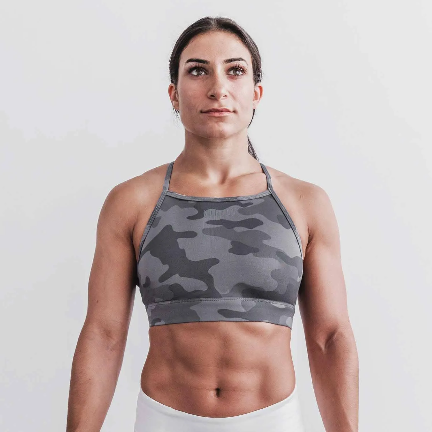 Camo Matte High-Neck Sports Bra