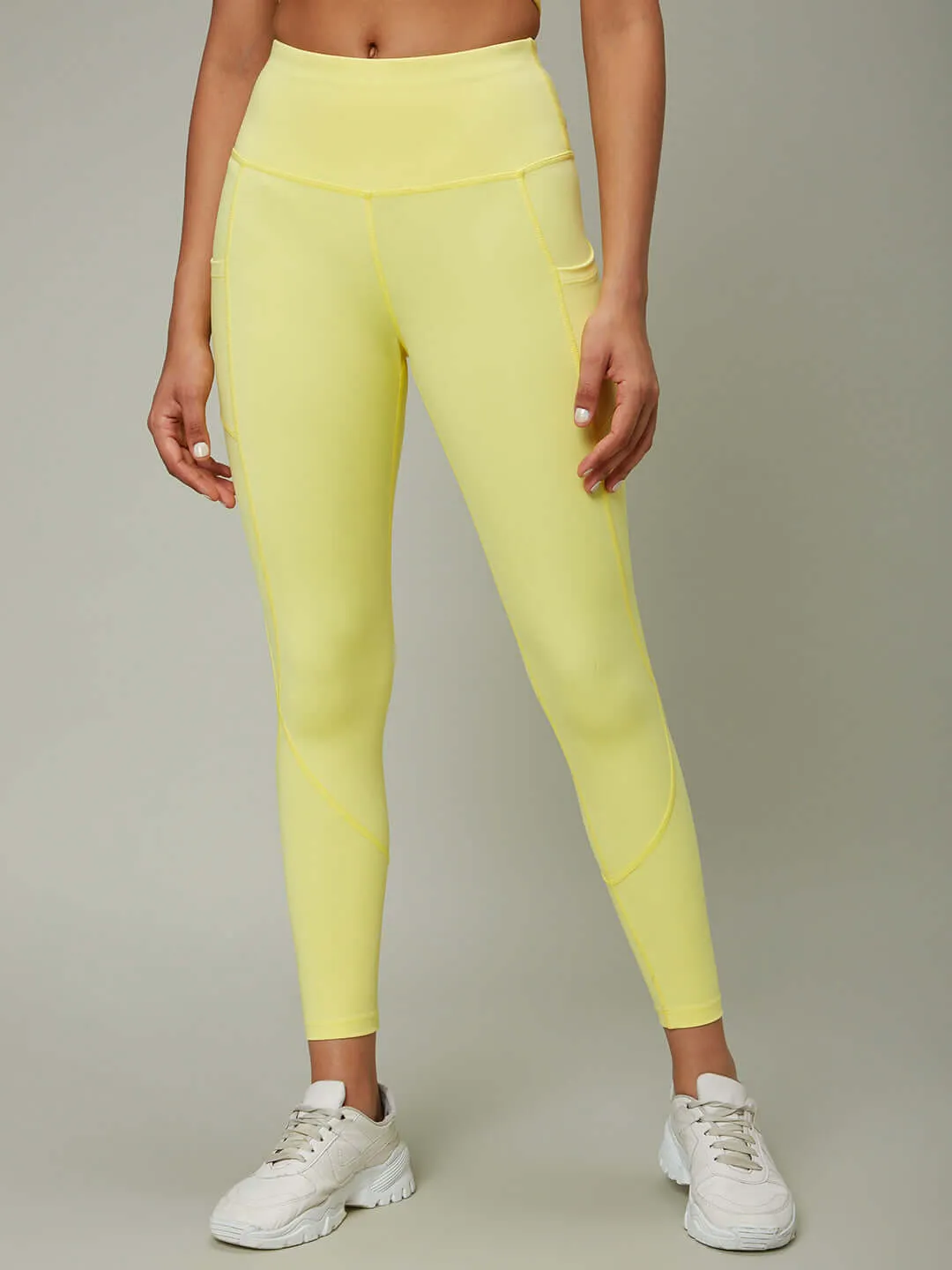 Candyfloss Yellow High Impact Action Bra & Aura Leggings