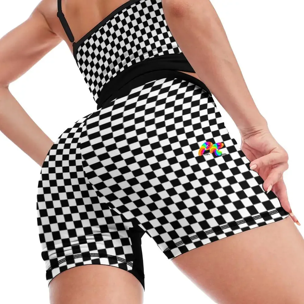 Checkered Goth Yoga Set