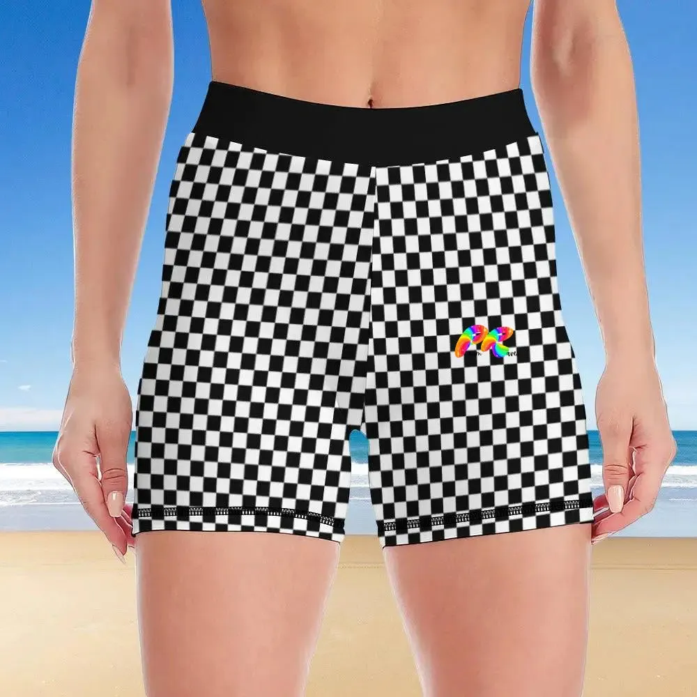 Checkered Goth Yoga Set