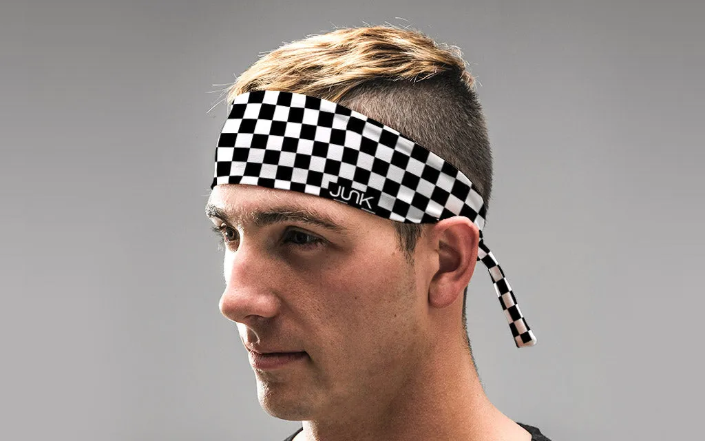 Checkered Tie Headband