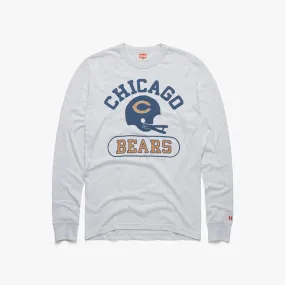 Chicago Bears Throwback Helmet Long Sleeve Tee