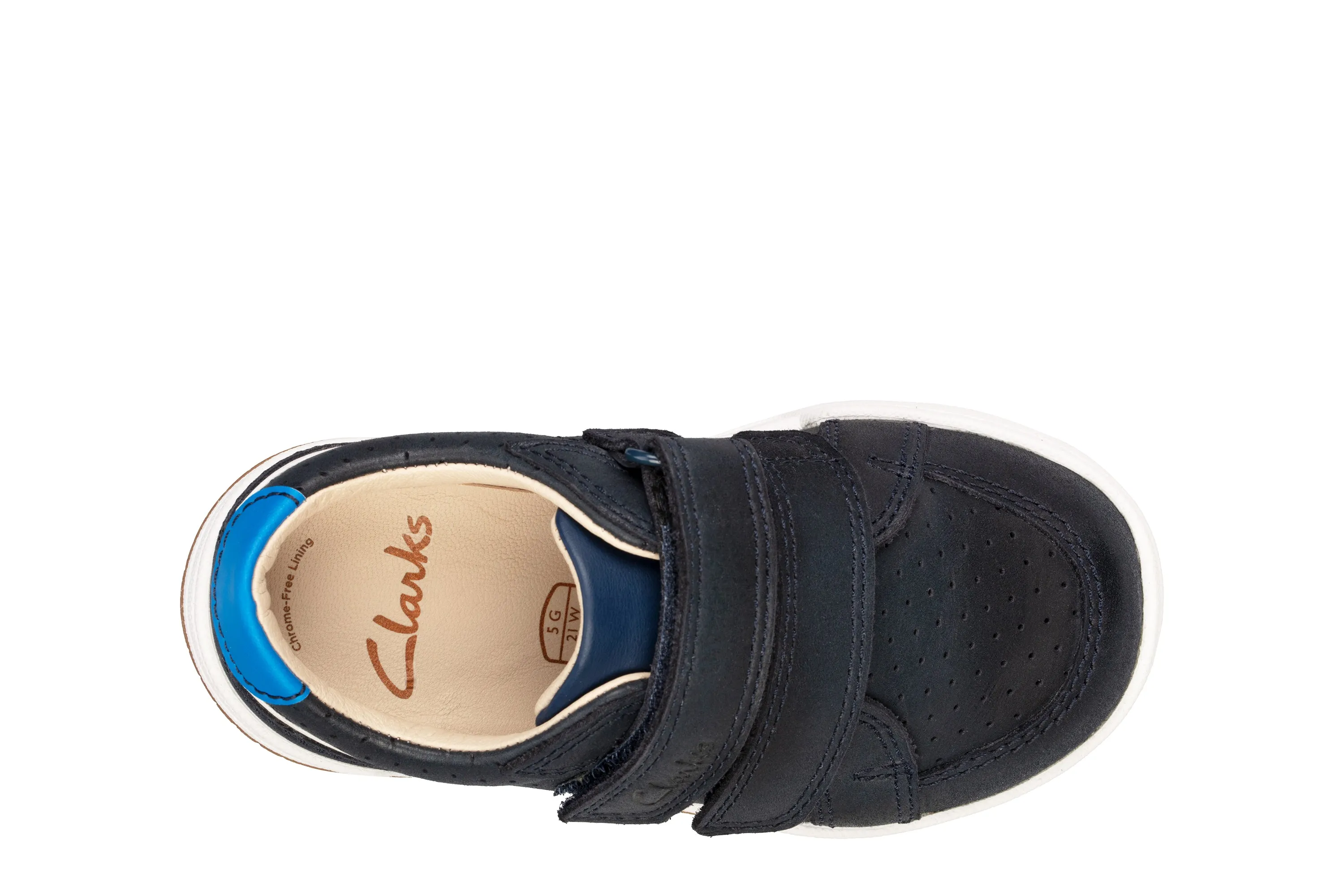 Clarks Fawn Solo T Navy Leather