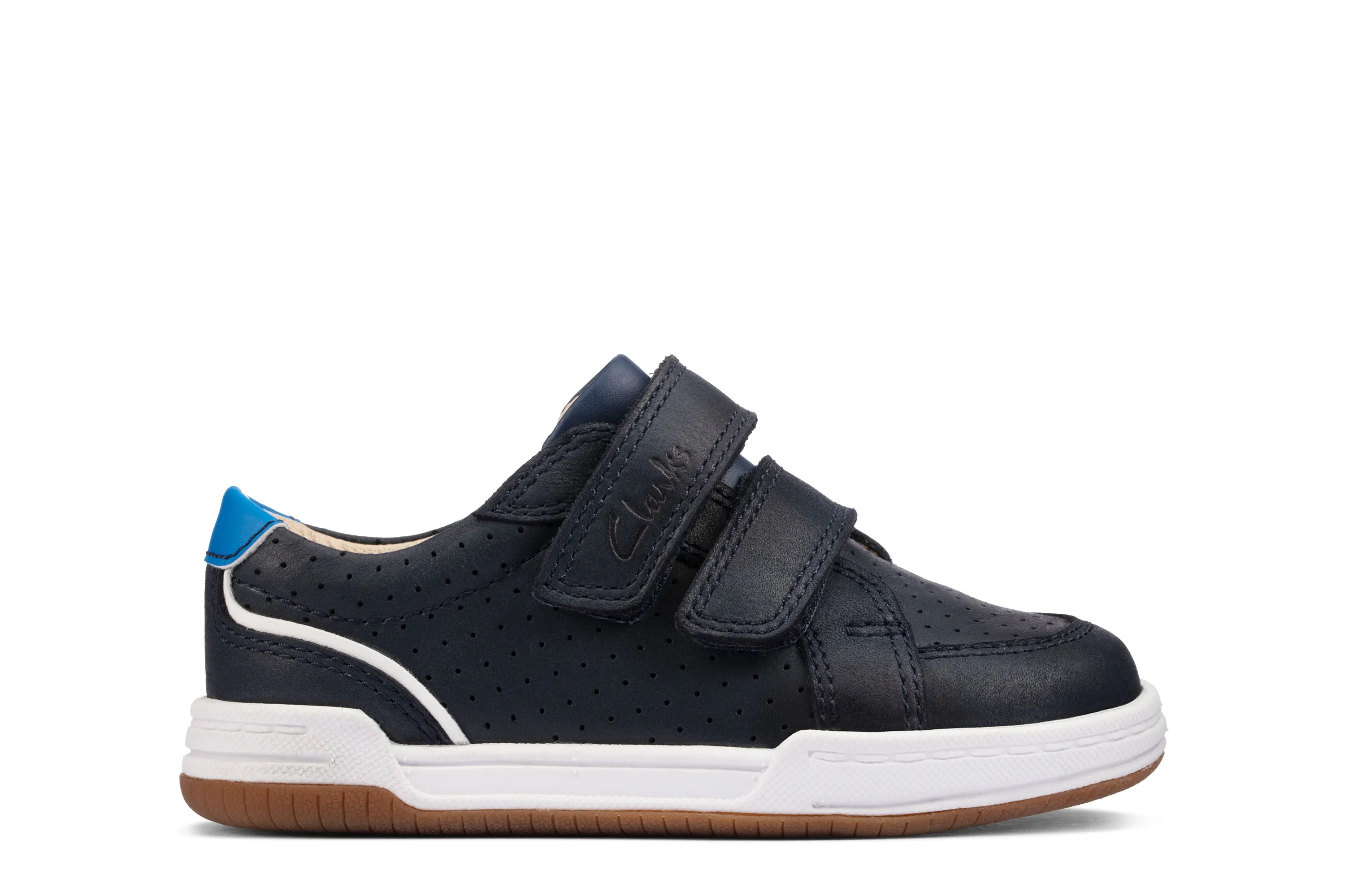 Clarks Fawn Solo T Navy Leather