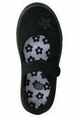 Clarks Hopper Go Black Fabric Girls School Pump