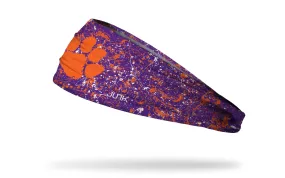 Clemson Tigers: Splatter Purple Headband