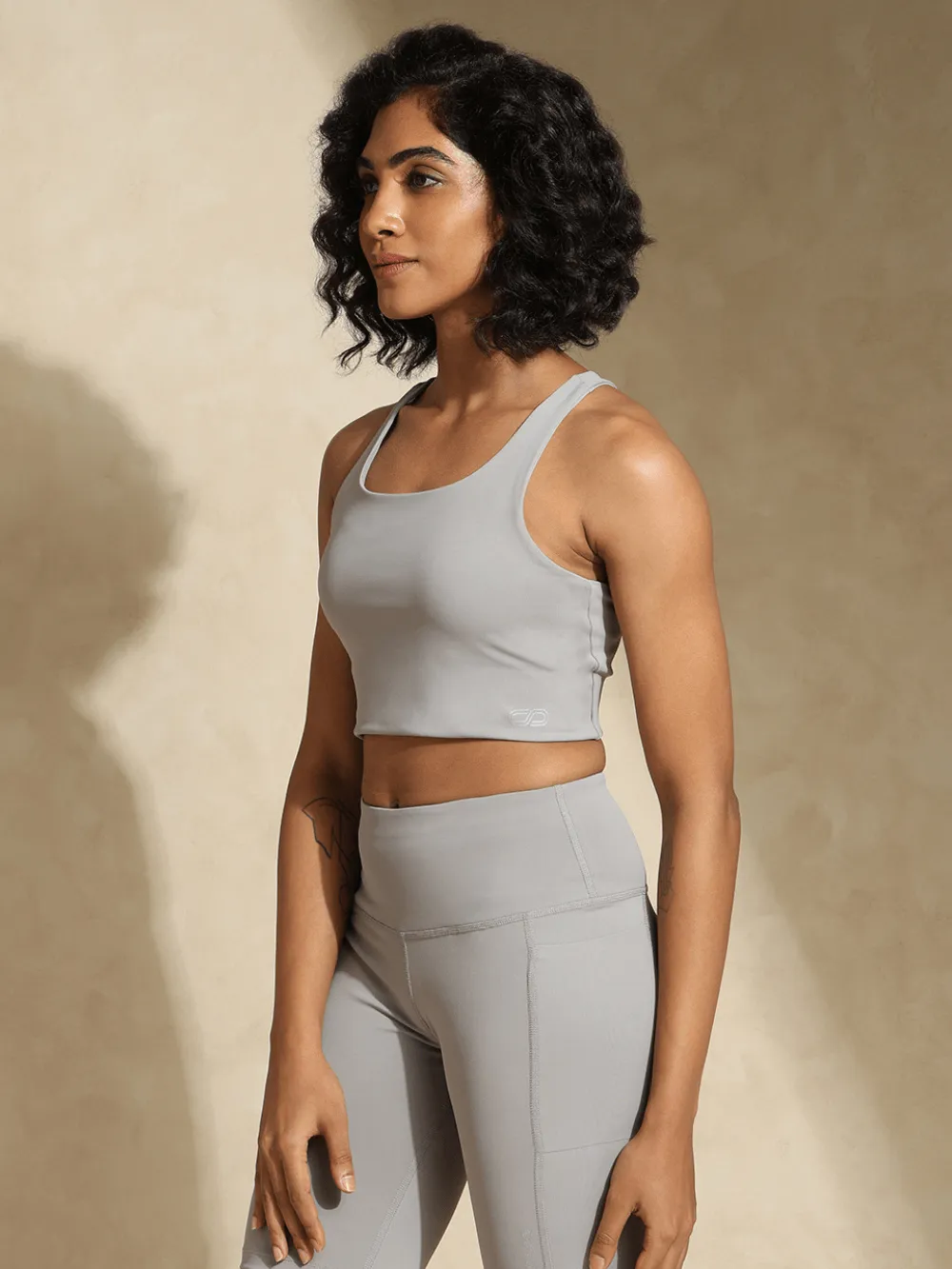 Cloud Grey High Impact Action Bra & Aura Leggings