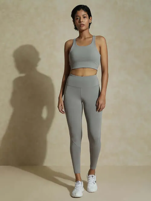 Cloud Grey High Impact Action Bra & Aura Leggings