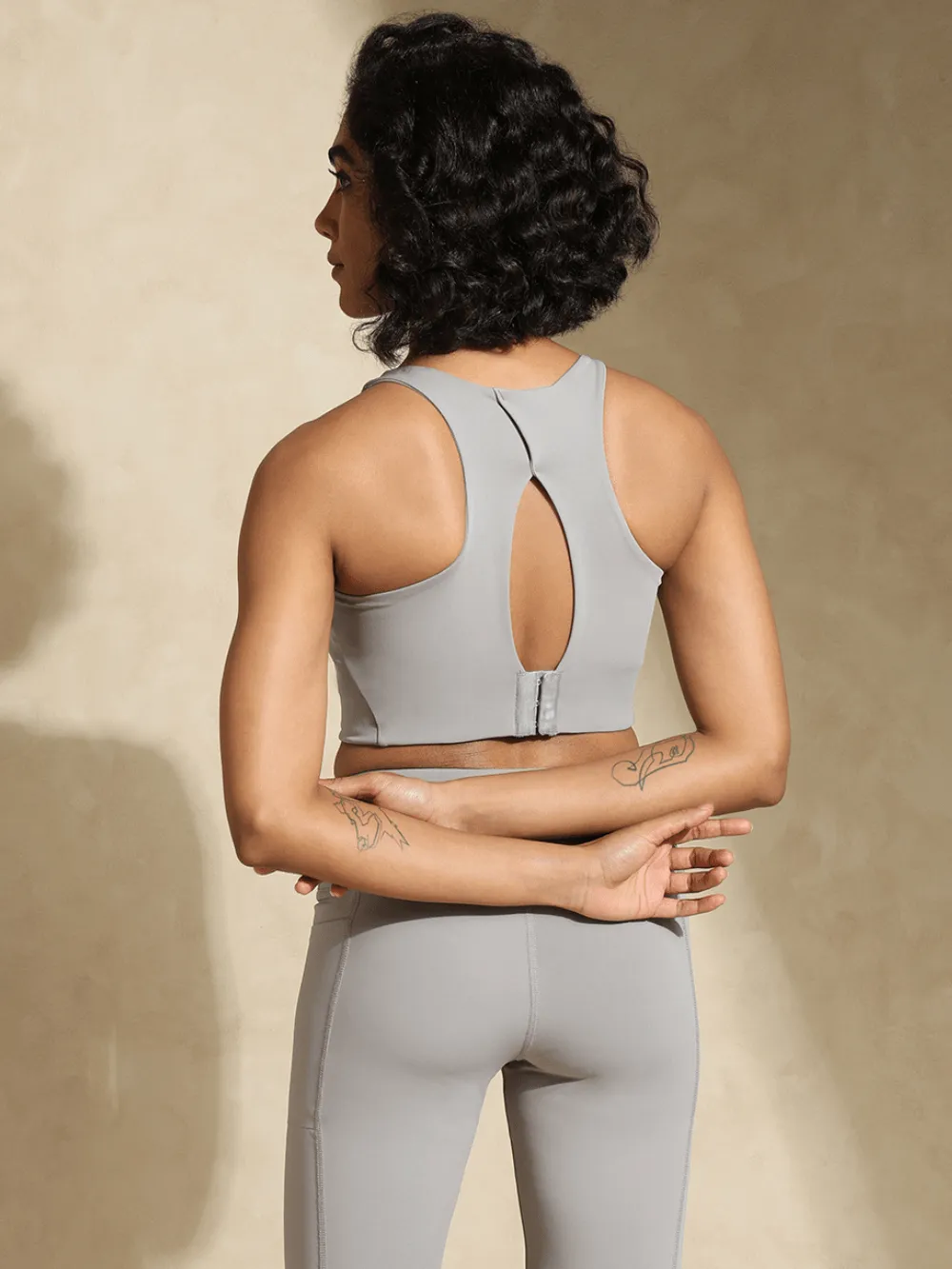 Cloud Grey High Impact Action Bra & Aura Leggings