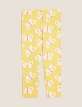 Cotton Rich Butterfly Print Leggings