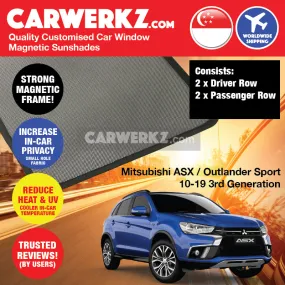 Customised Window Magnetic Sunshades for Mitsubishi ASX RVR Outlander Sport 2010-2020 3rd Generation (GA/ XA/ XB/ XC) Japan SUV