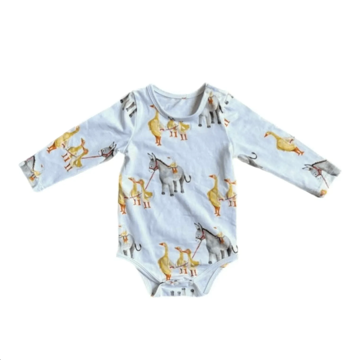 Donkey & Geese Long Sleeve Onesie