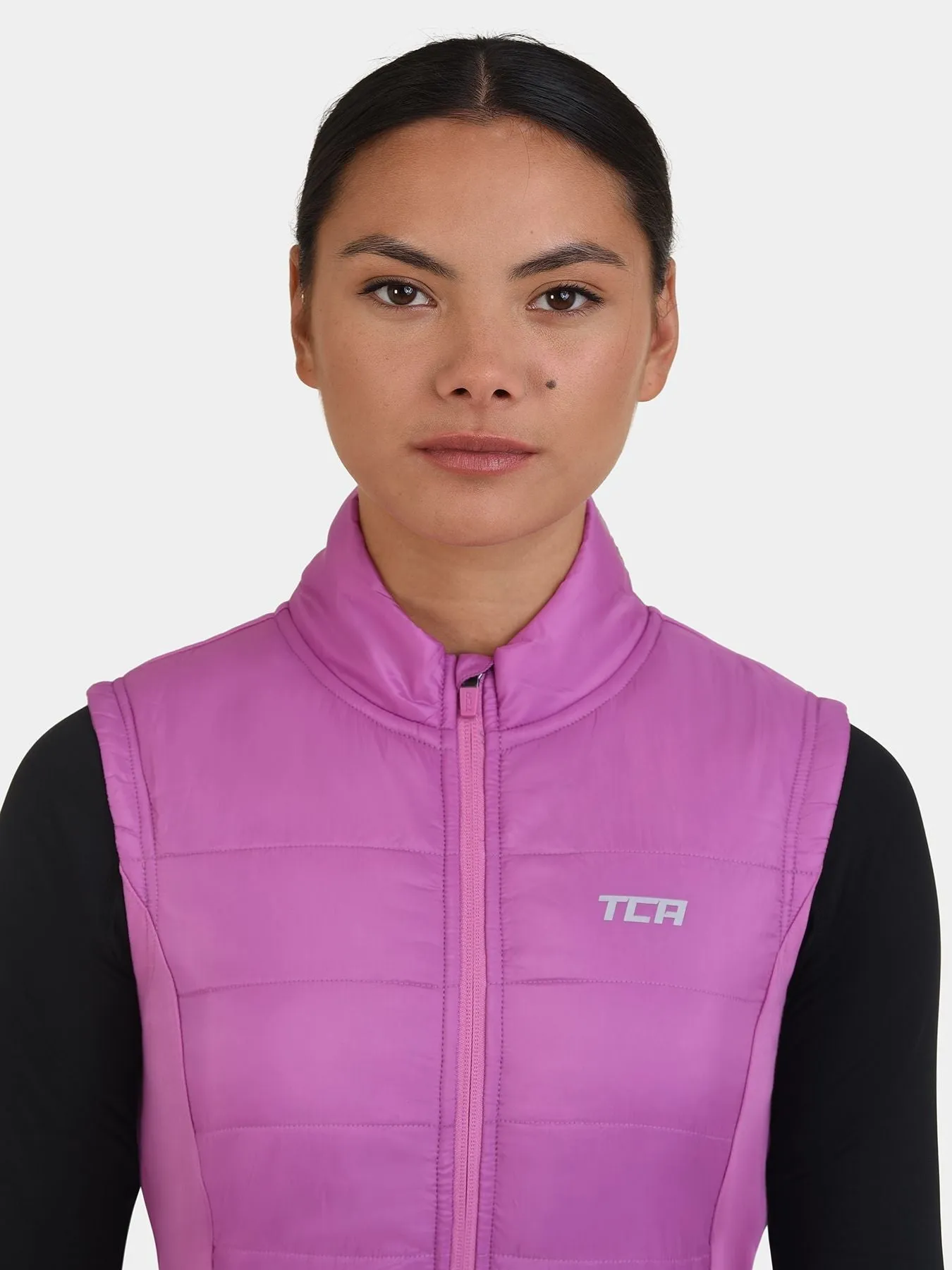 Excel Padded Running Gilet For Women With Zip Pockets & Reflective Strips