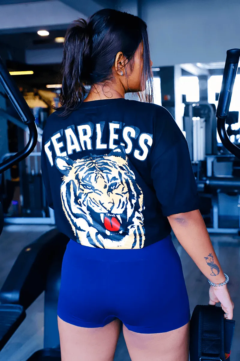 Fearless Roar Oversized T-shirt (Black)